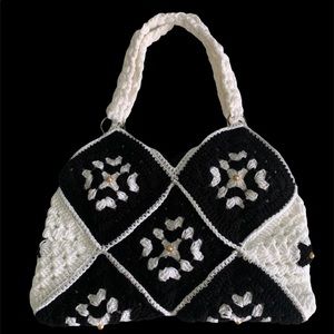 Granny Square Crochet Purse Shoulder Bag